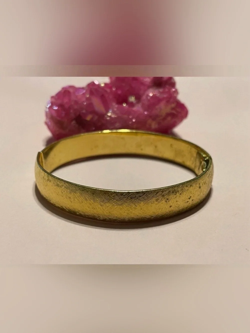 Vintage Gold Tone Clamper Bracelet #9248